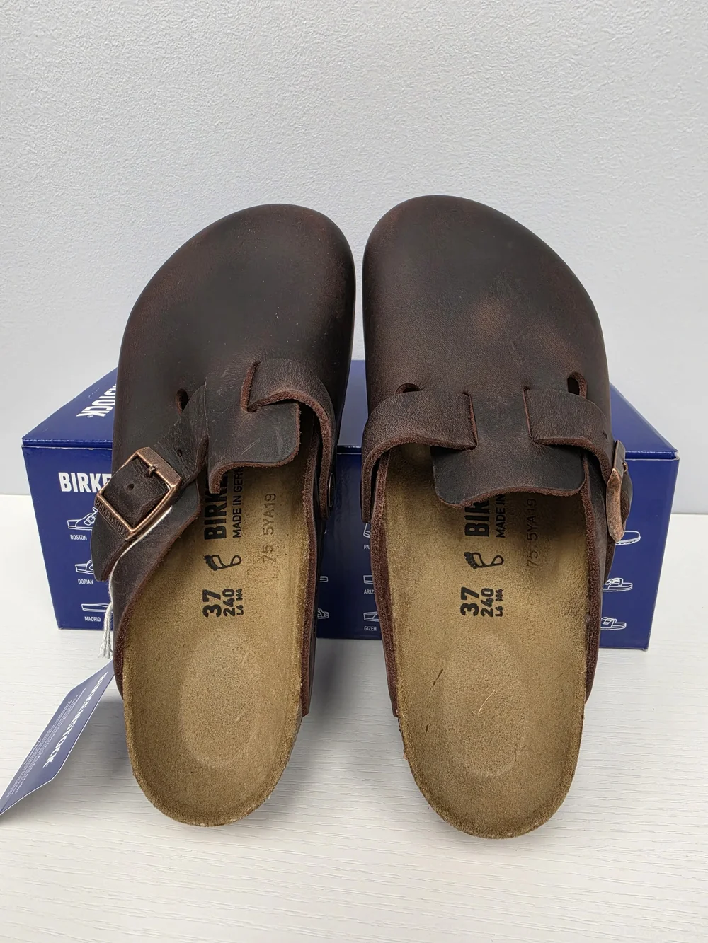 Birkenstock Oiled Leather Boston Clog In Habana